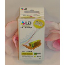 LD Printer Ink Yellow LD-CL1221y For Canon Pixma Printers / Chip Sealed iP3600 +